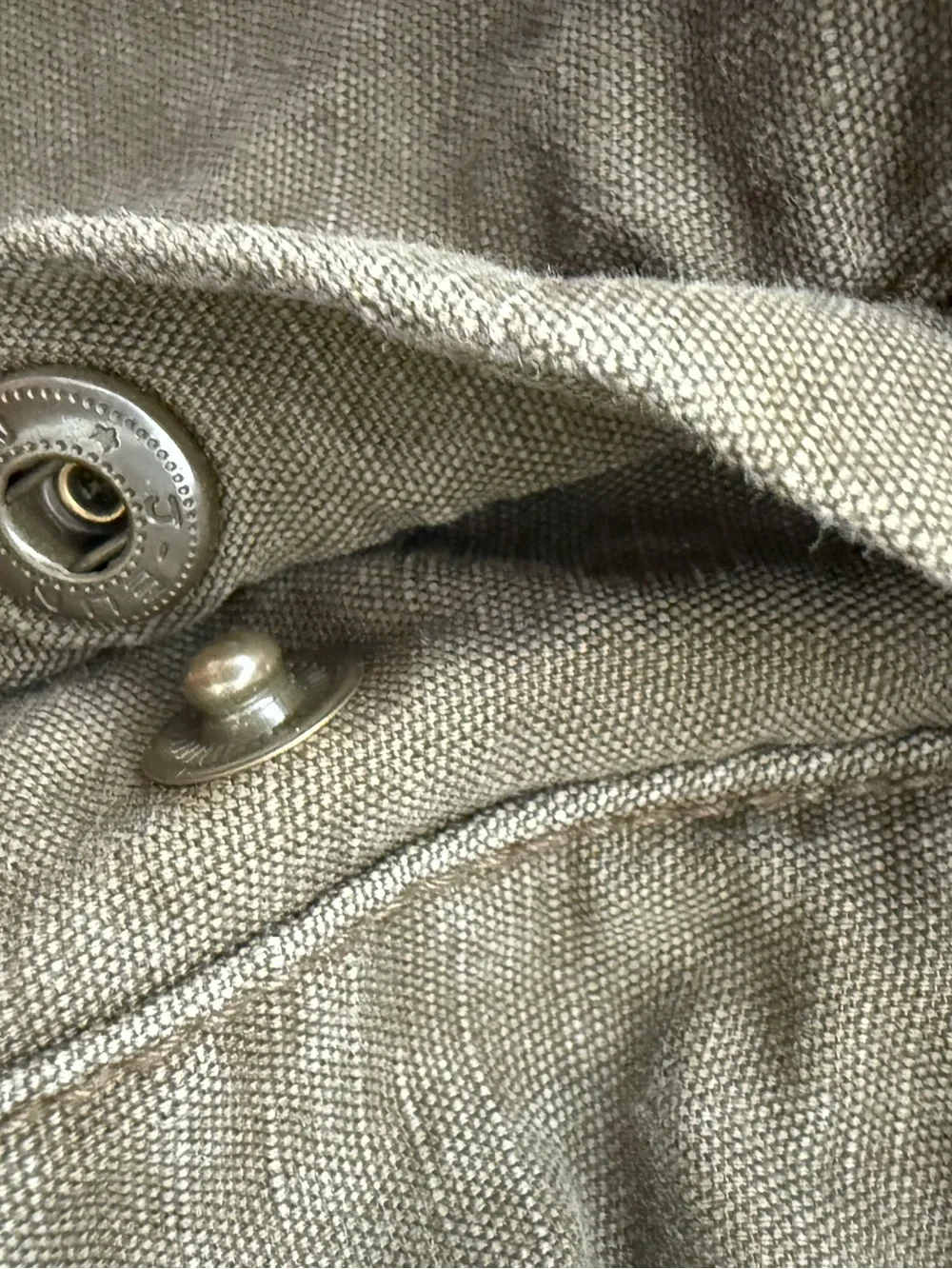 Gap Bomber Jacket in olive cotton linen - Picture 4 of 5